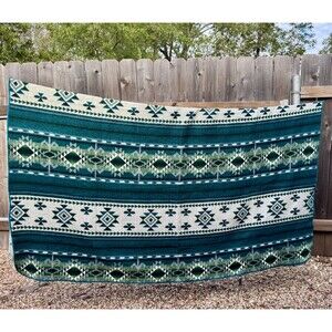 NWOT *Reversible* Alpaca Wool Blanket 83"x74" Ryland Alpaca Farm, MD USA